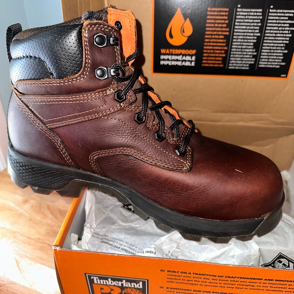 Timberland Men's Dark Brown Leather Boots